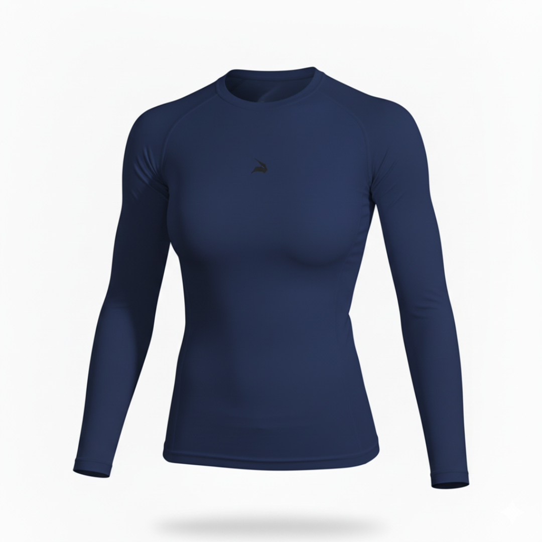 Shirt de Compression Manches Longues Unisexe GYMLYNX – Bleu