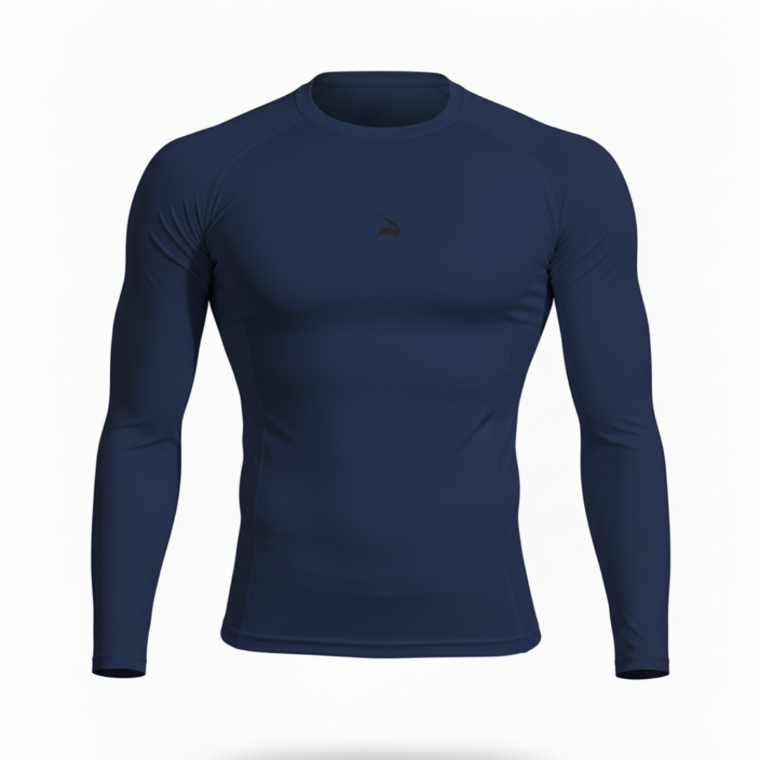 Shirt de Compression Manches Longues Unisexe GYMLYNX – Bleu