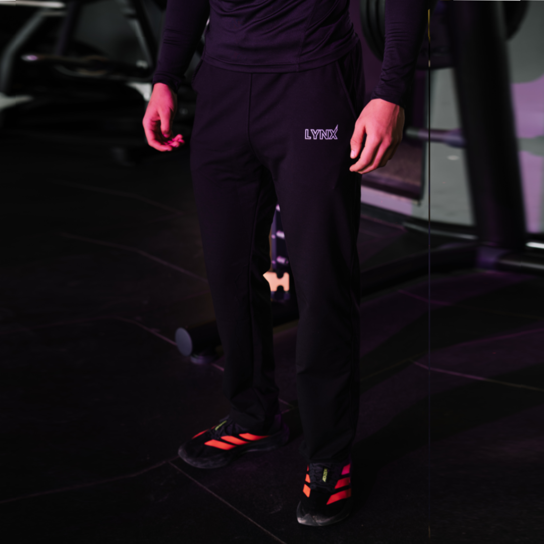 Pack GymLynx Jogger Sport Unisexe Noir + Shirt de Compression Manches Longues Noir