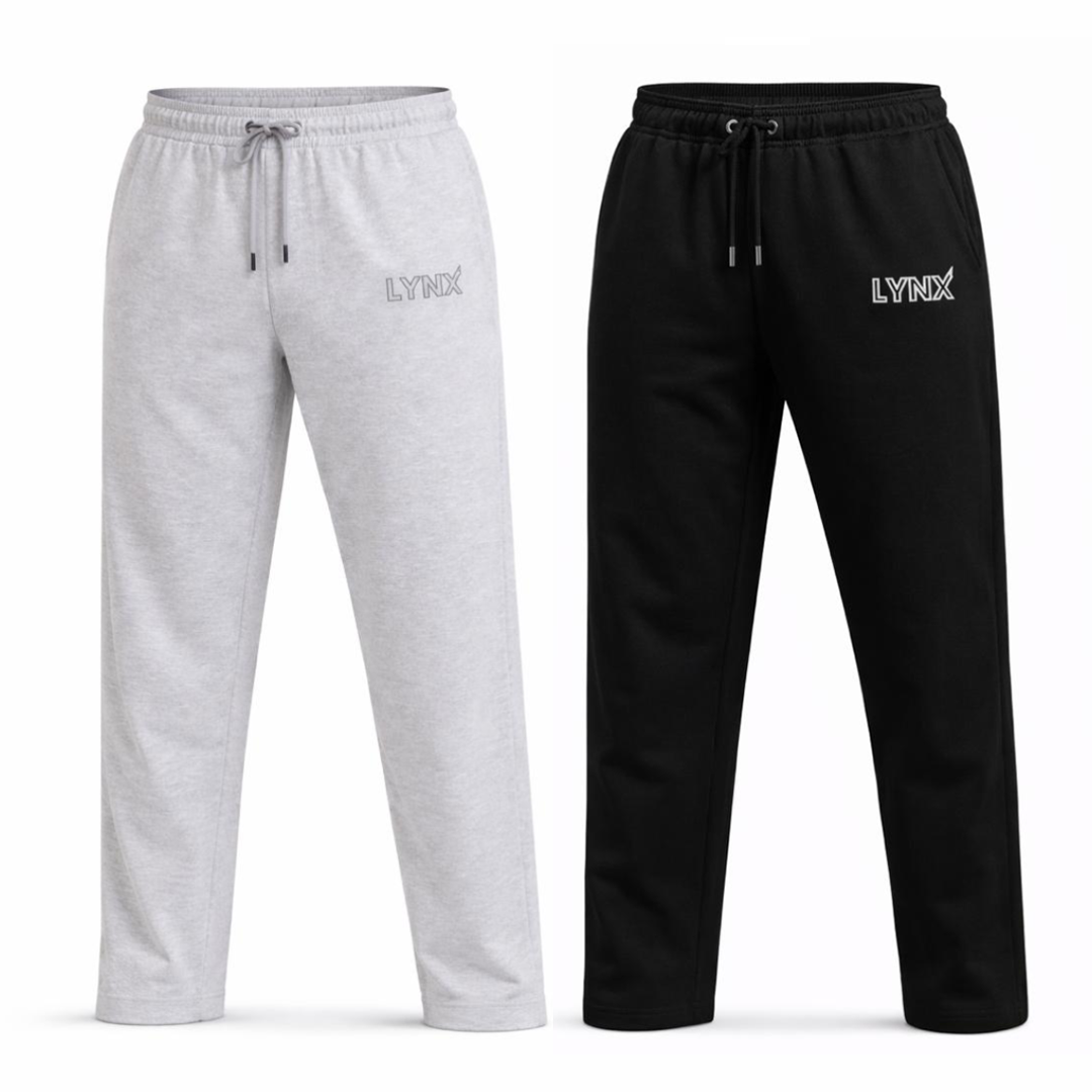 Pack 2 Joggers Sport Unisexe GymLynx - Noir & Gris