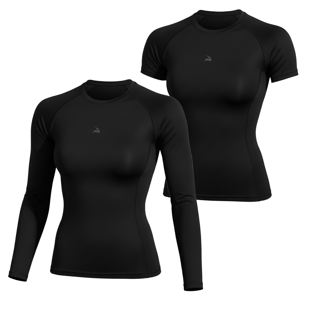 Pack Duo Compression GYMLYNX – Manches Longues & Courtes (Noir)